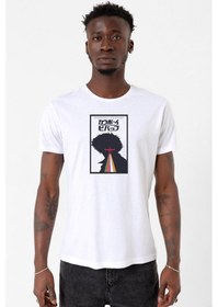 Resim See You In Space Cowboys Minimalist Anime Poster Beyaz Erkek Bisikletyaka Tshirt Çok Renkli 