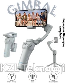 Resim Maybax TOKQI M01 Gimbal Gri Çok Amaçlı Gimbal Özellikli Tripod Selfie Çubuğu 
