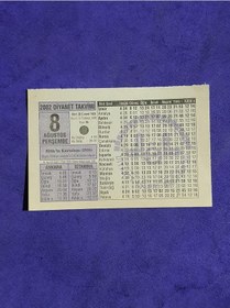 Resim 8 Ağustos 2002 Takvim Yaprağı - Nostalji Koleksiyonluk Takvim Yaprağı A 
