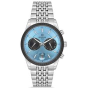 Resim Hislon DT145T-10SS Erkek Kol Saati 41 mm Kasa Çapı, Paslanmaz Çelik Kordon, Safir Kaplama Cam 