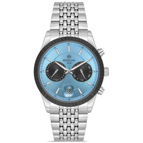 Resim Hislon DT145T-10SS Erkek Kol Saati 41 mm Kasa Çapı, Paslanmaz Çelik Kordon, Safir Kaplama Cam 