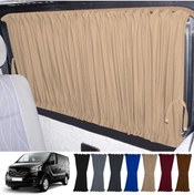 Resim Oto Pandami Renault Trafic 2015+ Uyumlu Krem Raylı Oto Perde Takımı 