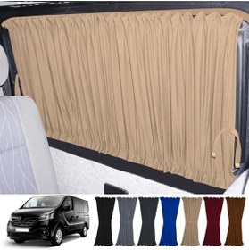 Resim Oto Pandami Renault Trafic 2015+ Uyumlu Krem Raylı Oto Perde Takımı 