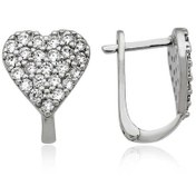 Resim Gümüş Kalp Küpe 