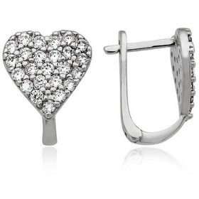 Resim Gümüş Kalp Küpe 