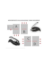 Resim Soğuk Mühür Kabartma Damga Portatif El Tipi Baskı Makinesi Trodat Karışık 