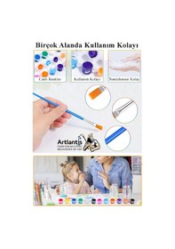 Resim Akrilik Boya 3 Ml 6 Renk Resim Fırçası Ve Paleti 5 Paket Mini Küçük Akrilik Boya Taş Ahşap Seramik Tuval Alçı Tuval Çok Renkli 