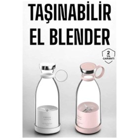 Resim El Blender Taşınabilir Meyve Blender Şarj Edilebilir Taşınabilir Blender Elektrikli 