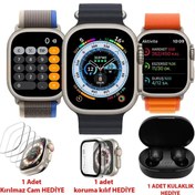 Resim TEG Elektronik Akıllı Saat Y60 Ultra Plus Bluetooth Kulaklık 7 Kordon Kasa Koruma Kırılmaz Cam Hediyeli 2025 Series 