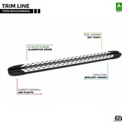 Resim Mercedes Vito Uyumlu W639 Uzun Şase Trimline Gri Yan Basamak 260 Cm 2004-2014 