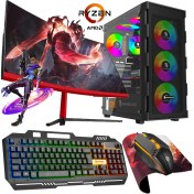 Resim Gameline SL05 Ryzen 5 5600 32GB Ddr4 500GB SSD RX580 8gb 24" Oyuncu Masaüstü Bilgisayar 