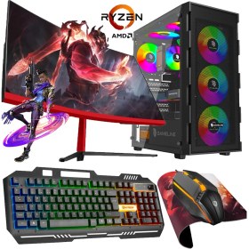 Resim Gameline SL05 Ryzen 5 5600 32GB Ddr4 500GB SSD RX580 8gb 24" Oyuncu Masaüstü Bilgisayar 