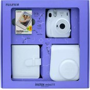 Resim Instax Mini 11 Fotoğraf Makinesi-Çanta-Kare Albüm-20'li Film ve Özel Kutulu Set Beyaz 