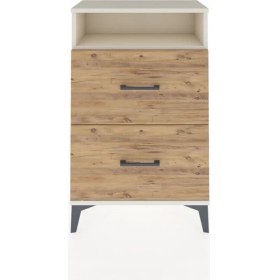 Resim Arges Komodin Tek Raflı 2 Çekmeceli 60X30X96 Aytaşı-Çam 