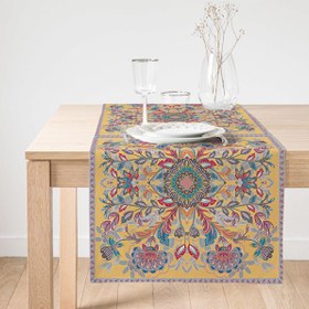 Resim Etnik Motifli Dijital Baskılı Modern Süet Runner 