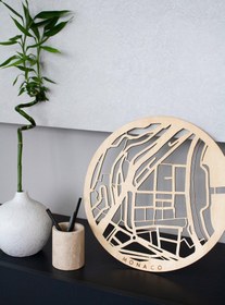 Resim Monaco Ahşap Şehir Haritası 