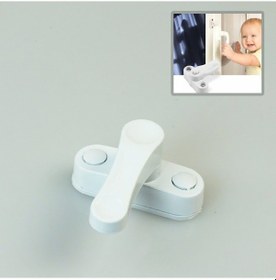 Resim Büro Ev Ofis Bebek Güvenliği İçin Kırılmaz Metal Emniyetli Pencere Çocuk Kilidi Gri 