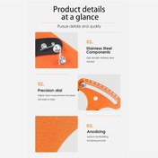 Resim Xindoker Alüminyum Bisiklet Gerginlik Ölçer - Tekerlek Sporu Ayar Aracı, Dağ Bisikleti Onarım Gereci, Kol Sağlama Ve Tansiyon Kontrolü 