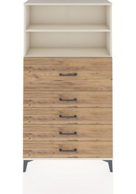 Resim Arges Dolap 2 Raflı 5 Çekmeceli 88x30x163 Aytaşı-çam Aytaşı 