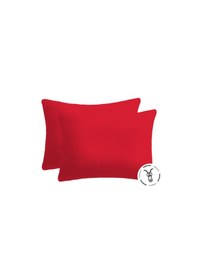 Resim %100 Pamuklu Fermuarlı Yastık Kılıfı 50x70 2 Adet Kırmızı 