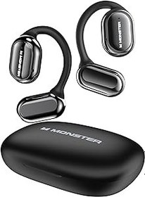 Resim Monster Açık Ücretsiz AC100 Açık Kulak Kulaklıklar, Kulak Kancalı Bluetooth 5.3 Kablosuz Kulaklıklar, Çift Büyük Sürücü ile Sürükleyici Stereo Ses, Net Konuşma, 30H Çalma Süresi, Koşu için Su Geçirmez 