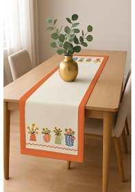 Resim Şık Dokulu Leke Tutmaz Masa Örtüsü Msrt006 Renkli 