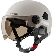 Resim Entegre Gözlüklü Kar Spor Kaskı - Hafif Tasarım Snowboard Koruyucu Başlık Gri 