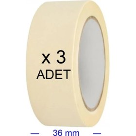 Resim Larskas 3 Adet Kağıt Bant 36MM Maskeleme Bandı Boya Bandı 
