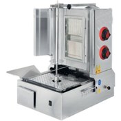 Resim CSA İnox Karacasan Endüstriyel LPG Tüplü 2 Radyan Alttan Motorlu Döner Ocağı Makinesi 