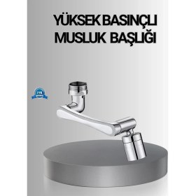 Resim Belle Fusion Bfs 1080° Dönebilen Musluk Başlığı Robotik Kol Havalandırıcı Çok Yönlü Su Yönlendirme 