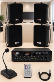 Resim Lastvoice Black Large Paket-3 Hoparlör Ve Anfi Anons Ses Sistemi Seti 