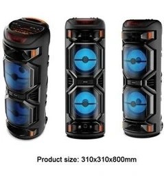 Resim Junglee Büyük Boy Kablosuz Mikrofonlu Karaoke Bluetooth Hoparlör Siyah Renkli 40W Güç 