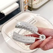 Resim Kaymaz Mutfak El Koruyucu Alet - Dayanıklı Plastik Gıda Güvenliği Klipsi ile Doğrama, Dilimleme ve Kesme için - Parmak Yaralanmalarını Önler, Hassas Kontrol Sağlar (Çeşitli Renkler), Kesim Koruması, Toksik Olmayan Malzeme, Profesyonel Şefler İçin 