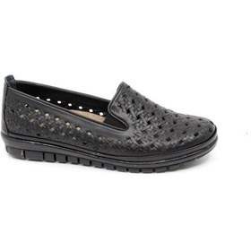 Resim Zerhan 559 Kadın Siyah Günlük Comfort Ayakkabı Siyah 