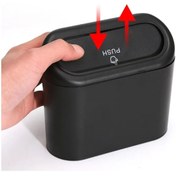 Resim keyfisepet en keyifli sepet Araba İçi Mini Çöp Kovası - Pratik Kapaklı Oto Çöp Kutusu 