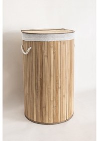Resim Koza Home Meander Yuvarlak Bambu Çamaşır Sepeti 35x61 55lt 5113 439726 Diğer 