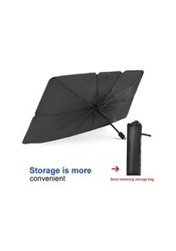 Resim Oto Katlanabilir Güneşlik Şemsiye Ön Cam Gölgelik Özel Esnek Saplı Güneş Koruyucu 132 Cm X 77 Cm 00 Şüscaroto Aksesuar 