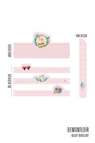 Resim Popcorn Kids Flamingolar Üçlü Duvar Rafı 