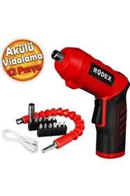 Resim Rodex RDX3085 ŞARJLI TORNAVİDA 6,35MM. 210RPM 2,5NM. 3,6VÇ 1,5AH. 