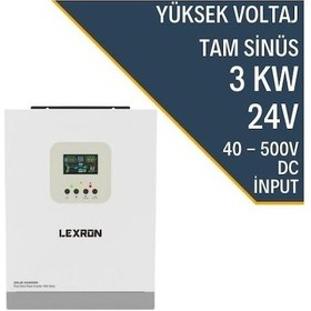 Resim Lexron 3kw 3kva 24v Mpptakılllı Hvbrit Solar Jeneratör 