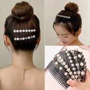 Resim 6 Adet Bir İnci ve Rhinestone Saç Tarak - Şık Bayan Saç İğnesi - Güzel Fransız Saç İğnesi - Moda Saç Aksesuarları - Sıradan Saç Kalitesi İçin Uygun - Dekoratif Saç Aletleri ve Aksesuarlar 300G Altında 