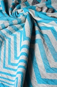 Resim Stelo de Maro Weave%100 Pamuk Peştamal Turkuaz 100x180 Cm 