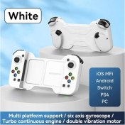 Resim Kepang Beyaz B-D3 Tip-C Teleskopik Cep Telefonu Gamepad Bluetooth 5.0 Oyun Denetleyicisi Joystick Pubg Için Ios/android Için Ns Anahtarı/ps3/ps4 (Yurt Dışından) 