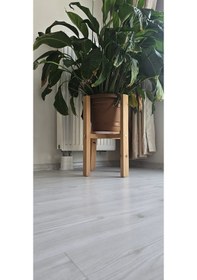 Resim Ahşap Dekoratif Saksı Altlığı Tekli 50 30 30 Cm 