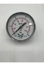 Resim SCOTT Ø 40 mm Gliserinli Tip Manometre 1/8'' Arkadan Bağlantılı 304 Inox Pirinç ( 0 .....10Bar ) 