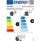 Resim Triangle 205/65R16 C 107/105t 8pr Connex Van Tv701 Yaz Lastiği 2024 