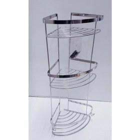 Resim Banyo Monza 304 Paslanmaz Lüx 3 Lü Köşe Şampuanlık-Süngerlik ( Banyo Monza) 