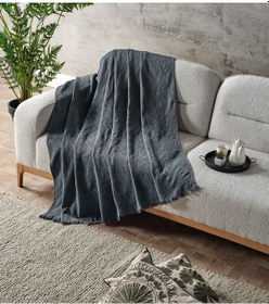 Resim Adora Koltuk Şalı İndigo - 130x170 Cm 