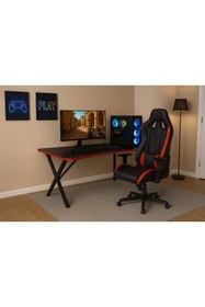 Resim OlcayAksesuar X Metal Ayaklı Oyuncu Masası Gamer Masa 