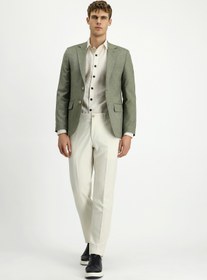 Resim Kiğılı 7 Drop Super Slim Fit Eksra Dar Kesim Klasik Desenli Ceket 